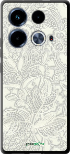 TPU чехол Белое кружево для Infinix Note 40 - 4383b-3707 изображение 
