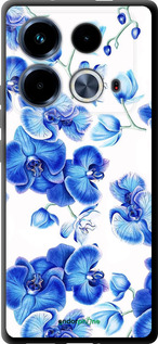 TPU чехол Голубые орхидеи для Infinix Note 40 - 4406b-3707 изображение 