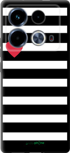 TPU чехол Черно-белые полосы для Infinix Note 40 - 4461b-3707 изображение 