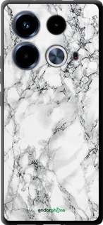 TPU чехол Мрамор белый для Infinix Note 40 - 4480b-3707 изображение 