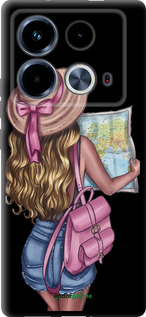 TPU чехол Девушка с картой для Infinix Note 40 - 4704b-3707 изображение 