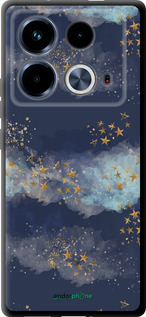 TPU чехол Ночь золотые звезды для Infinix Note 40 - 5421b-3707 изображение 
