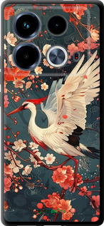 TPU чехол Сакура и аист для Infinix Note 40 - 6108b-3707 изображение 