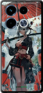 TPU чехол Гейша-воин для Infinix Note 40 - 6124b-3707 изображение 
