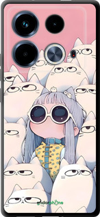 TPU чехол Малышка с котами для Infinix Note 40 - 6295b-3707 изображение 