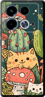 TPU чехол Коты грибы для Infinix Note 40 - 6321b-3707 изображение 