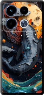TPU чехол Кит у космосі для Infinix Note 40 - 6328b-3707 изображение 