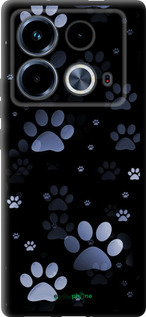TPU чехол С синими отпечатками лап для Infinix Note 40 - 6441b-3707 изображение 