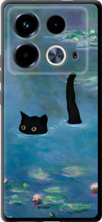 TPU чехол С изображением кота и водяной лилии Monet для Infinix Note 40 - 6519b-3707 изображение 