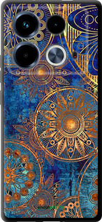 TPU чехол Золотой узор для Infinix Note 40 - 678b-3707 изображение 