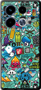 TPU чехол Стикер бомбинг 1 для Infinix Note 40 - 693b-3707 изображение 