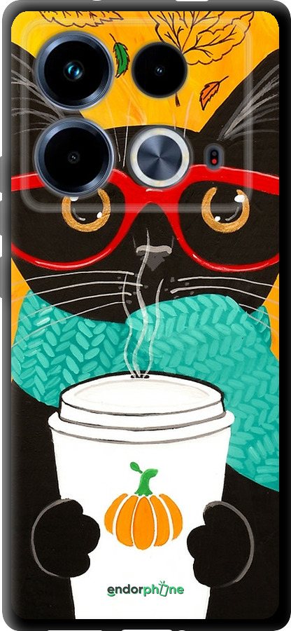 TPU чехол Осенний кот для Infinix Note 40 - 4026b-3707 изображение 
