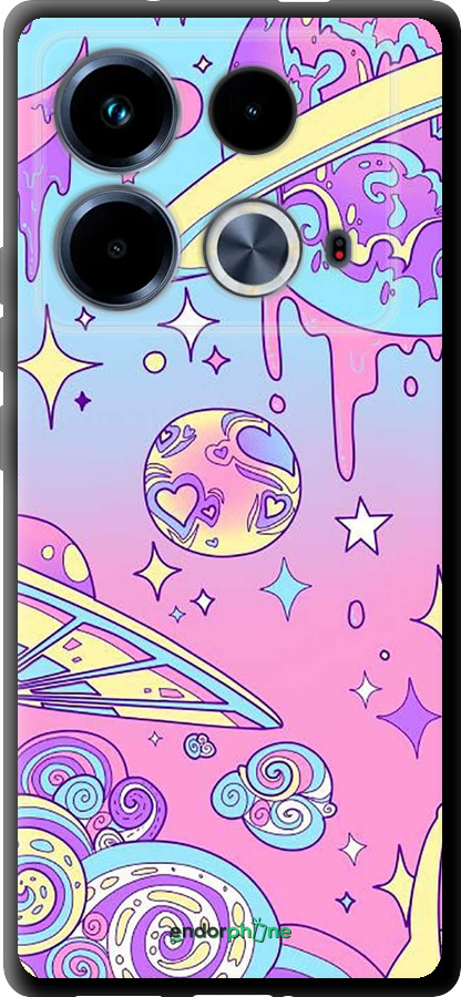 TPU чехол Розовая галактика для Infinix Note 40 - 4146b-3707 изображение 