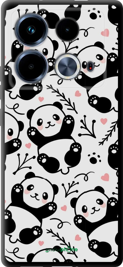 TPU чехол Панды для Infinix Note 40 - 4318b-3707 изображение 