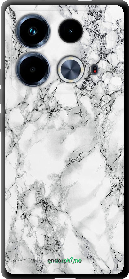 TPU чехол Мрамор белый для Infinix Note 40 - 4480b-3707 изображение 
