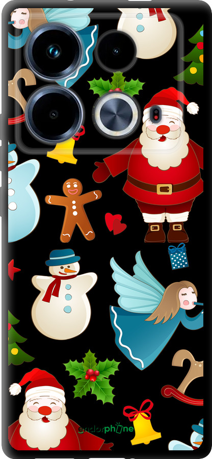 TPU чехол Новогодний 1 для Infinix Note 40 - 4614b-3707 изображение 