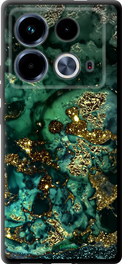 TPU чехол Мрамор золото богатство для Infinix Note 40 - 5419b-3707 изображение 