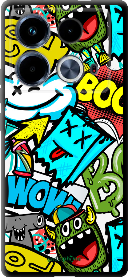 TPU чехол Стикеры v4 для Infinix Note 40 - 5508b-3707 изображение 