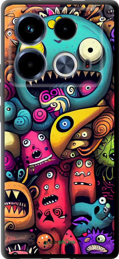 TPU чехол Cмешные монстры для Infinix Note 40 - 5549b-3707 изображение 