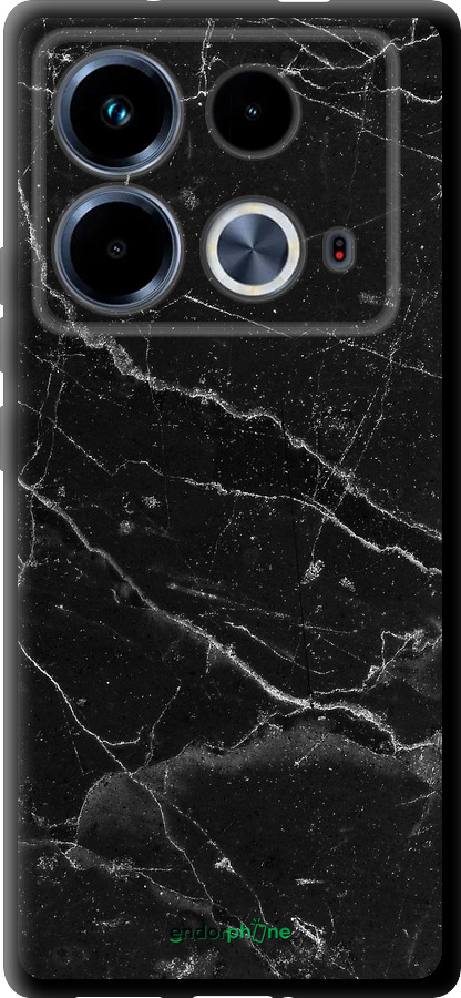 TPU чехол Черный мрамор v2 для Infinix Note 40 - 5568b-3707 изображение 