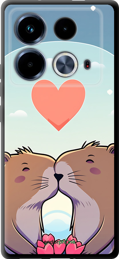 TPU чехол Капибара любовь для Infinix Note 40 - 6027b-3707 изображение 