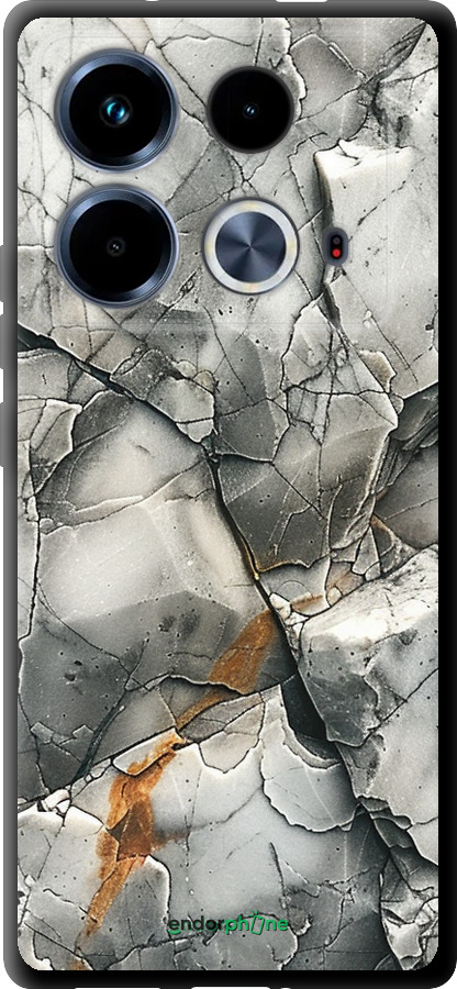 TPU чехол Сірий мармур для Infinix Note 40 - 6041b-3707 изображение 