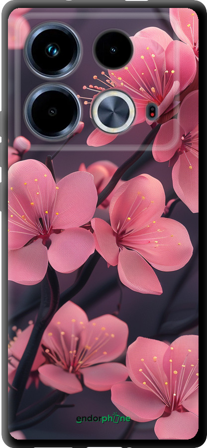 TPU чехол Пурпурная сакура для Infinix Note 40 - 6075b-3707 изображение 