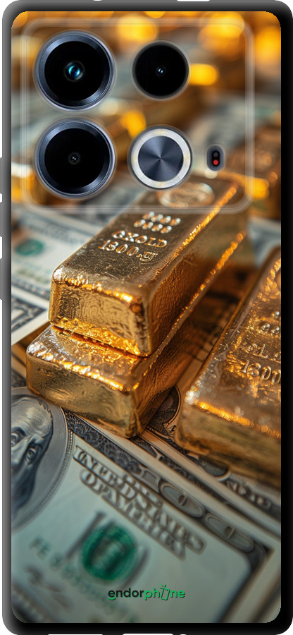 TPU чехол Слитки и доллары для Infinix Note 40 - 6105b-3707 изображение 