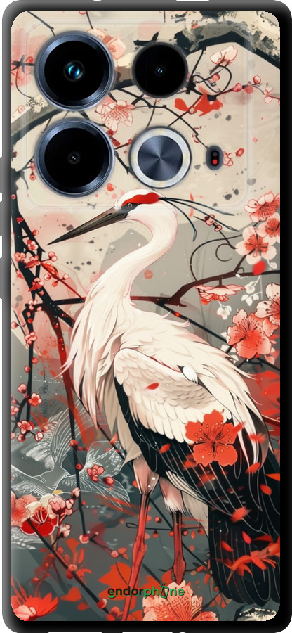 TPU чехол Аист в цвету сакуры для Infinix Note 40 - 6109b-3707 изображение 