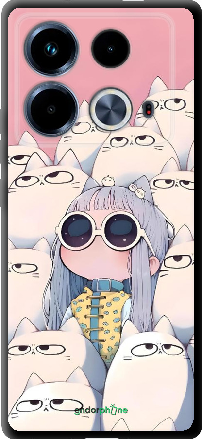 TPU чехол Малышка с котами для Infinix Note 40 - 6295b-3707 изображение 
