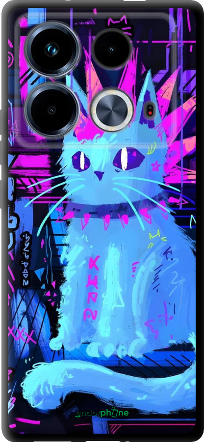TPU чехол Кот панк для Infinix Note 40 - 6311b-3707 изображение 