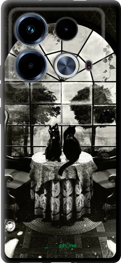 TPU чехол Череп и коты для Infinix Note 40 - 6432b-3707 изображение 