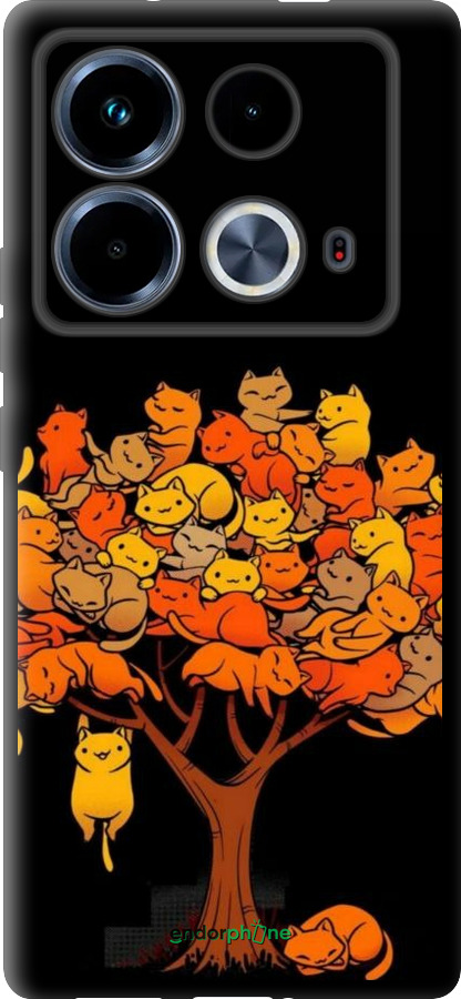 TPU чехол Дерево и котики для Infinix Note 40 - 6516b-3707 изображение 
