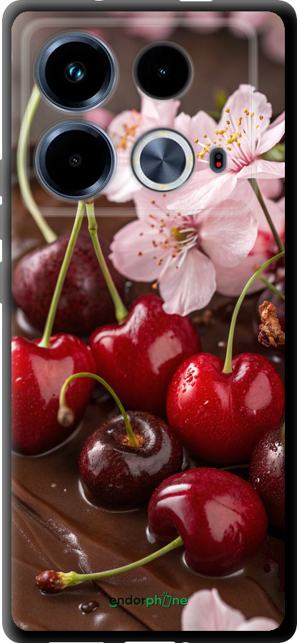 TPU чехол Вишня в шоколаде для Infinix Note 40 - 6698b-3707 изображение 