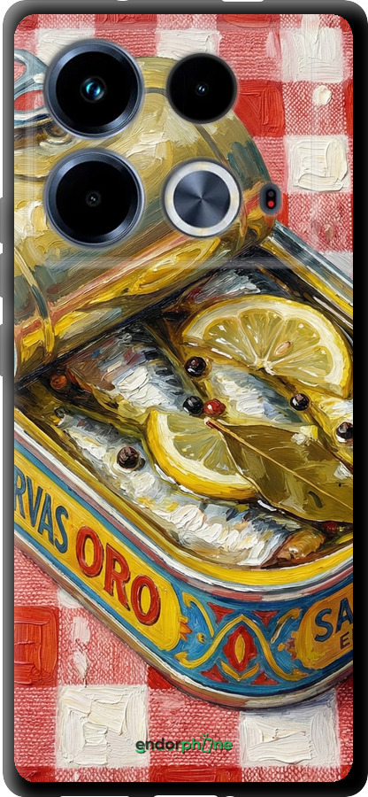 TPU чехол Vintage Sardine Tin Phone для Infinix Note 40 - 6772b-3707 изображение 