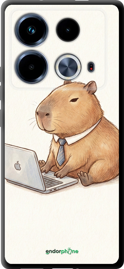 TPU чехол Funny Capybara CEO Working для Infinix Note 40 - 6777b-3707 изображение 