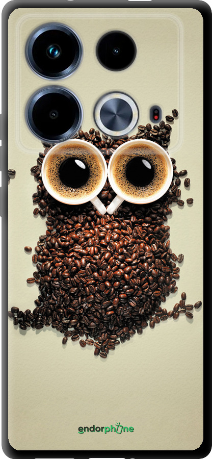 TPU чехол Сова из кофе для Infinix Note 40 - 777b-3707 изображение 