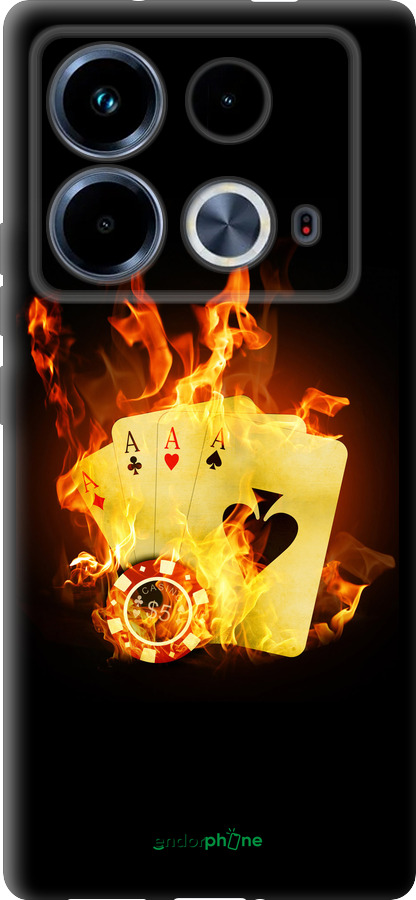 TPU чехол Горящие карты для Infinix Note 40 - 839b-3707 изображение 