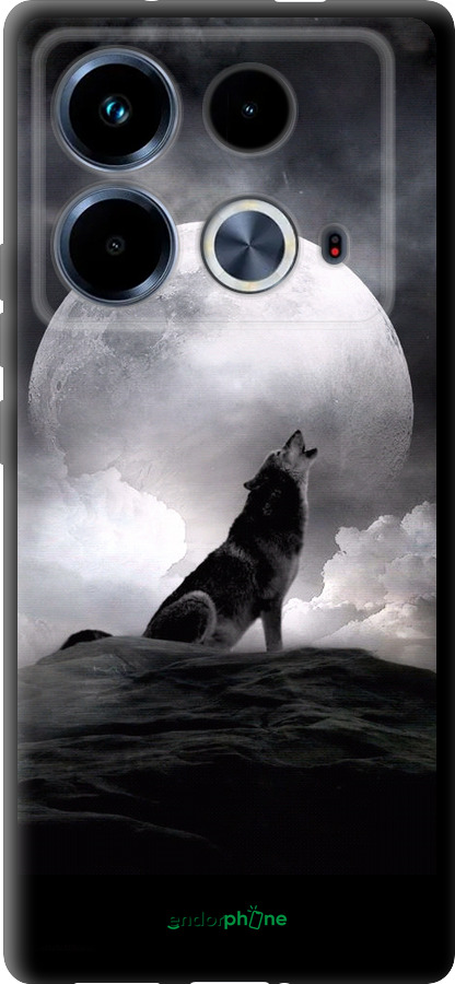 TPU чехол Воющий волк для Infinix Note 40 - 934b-3707 изображение 
