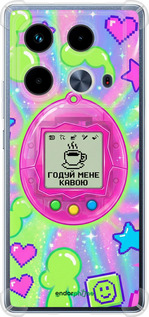 Силикон с усиленными углами чехол Y2K Aesthetic Retro Pet: Годуй мене кавою для Infinix Note 40 - 6784sp-3707 изображение 