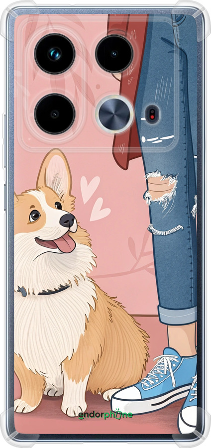 Силикон с усиленными углами чехол Корги 3 для Infinix Note 40 - 6707sp-3707 изображение 