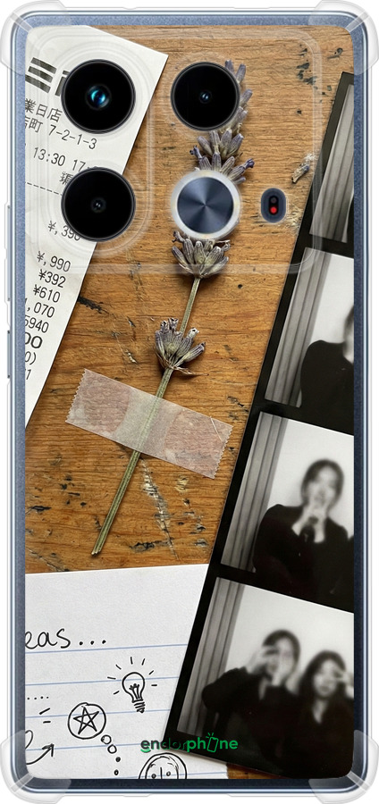 Силикон с усиленными углами чехол Aesthetic Scrapbook Collage для Infinix Note 40 - 6773sp-3707 изображение 