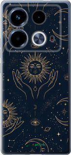 Силиконовый чехол Celestial Harmony: Sun & Moon Gold Mystic Pattern для Infinix Note 40 - 6778u-3707 изображение 