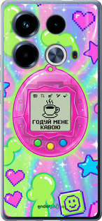 Силиконовый чехол 'Y2K Aesthetic Retro Pet: Годуй мене кавою' для Infinix Note 40 изображение 3