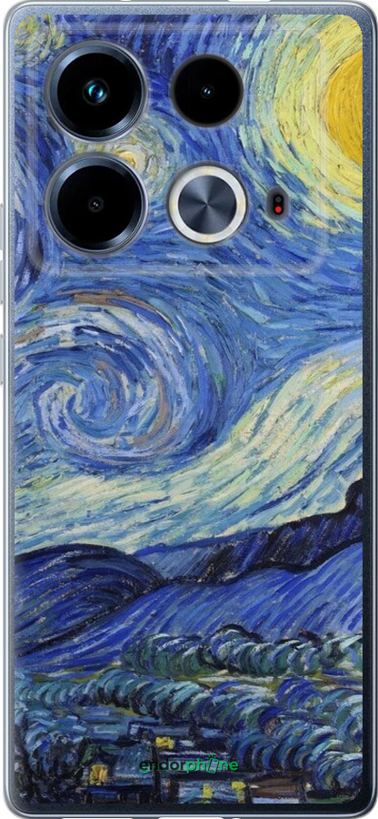 Силіконовий чехол «Зоряна ніч» Вінсента Ван Гога для Infinix Note 40 - 6433u-3707 изображение 