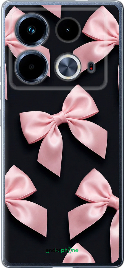 Силіконовий чехол Coquette Ribbons Dark Coquette для Infinix Note 40 - 6767u-3707 изображение 