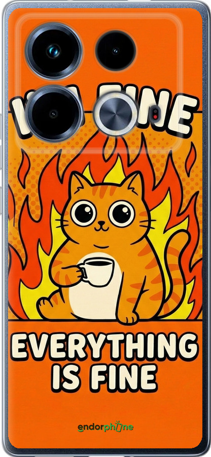 Силиконовый чехол Funny Cat для Infinix Note 40 - 6786u-3707 изображение 