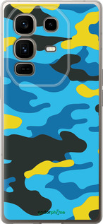 Силіконовий чехол Жовто-блакитний камуфляж для Infinix Note 50 Pro+ - 1084u-4041 изображение 