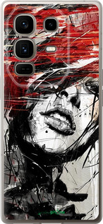 Силиконовый чехол Лицо девушки для Infinix Note 50 Pro+ - 1162u-4041 изображение 