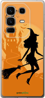 Силиконовый чехол Ведьма на метле для Infinix Note 50 Pro+ - 1184u-4041 изображение 
